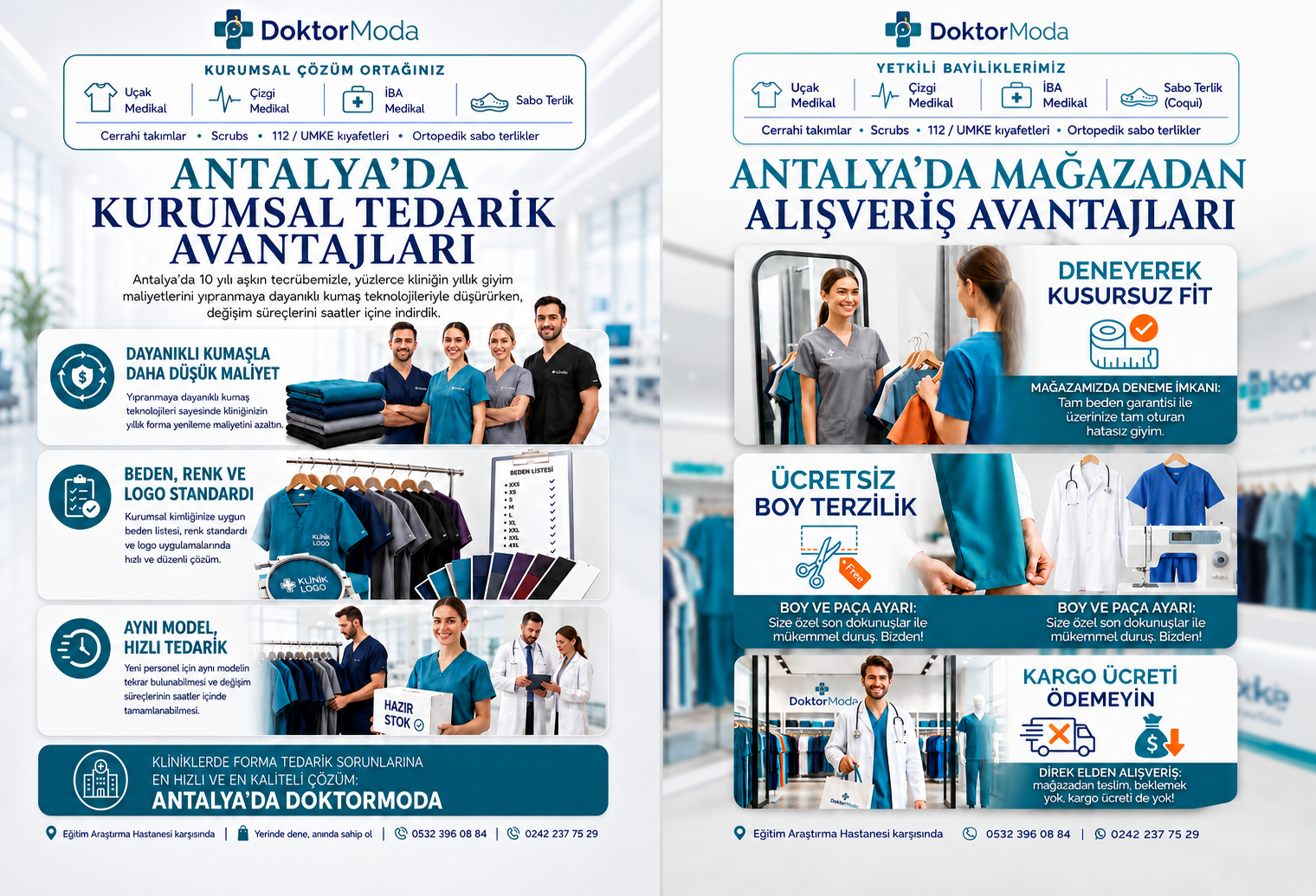 Doktor Moda kurumsal ve bireysel müşteriler için medikal giyim çözümleri